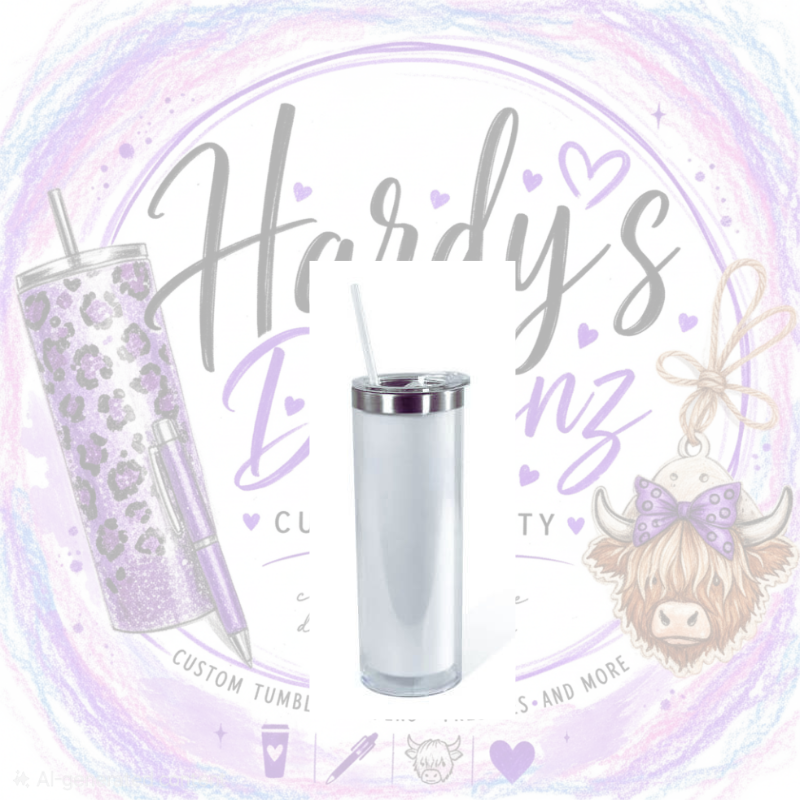 20oz Stainless steel Snow Globe skinny tumbler